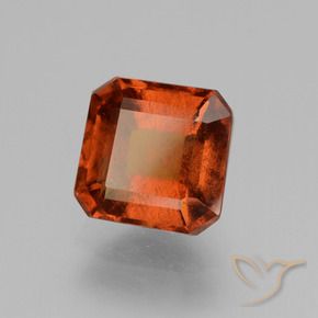 2.57 ct Orange Hessonite Garnet Stone, Natural Hessonite Garnet in Octagon Facet Shape for Sale