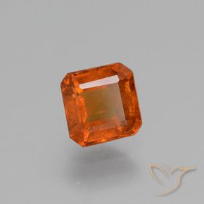 1.28 ct Orange Hessonite Garnet Stone, Natural Hessonite Garnet in Octagon Facet Shape for Sale