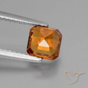 Hessonite Garnet Gemstone in 6 x 6 mm (calibrated) Size for Sale, Hessonite Garnet Stone in Medium-Dark Orange Color