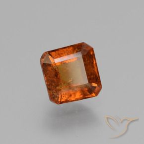 1.48 ct Orange Hessonite Garnet Stone, Natural Hessonite Garnet in Octagon Facet Shape for Sale