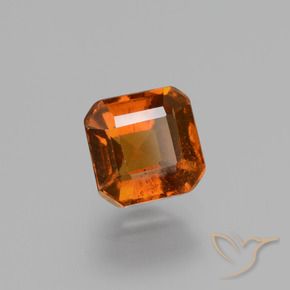 1.56 ct Orange Hessonite Garnet Stone, Natural Hessonite Garnet in Octagon Facet Shape for Sale