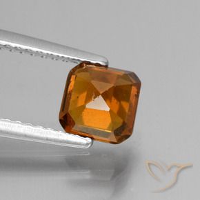 Hessonite Garnet Gemstone in 6 x 6 mm (calibrated) Size for Sale, Hessonite Garnet Stone in Deep Orange Color