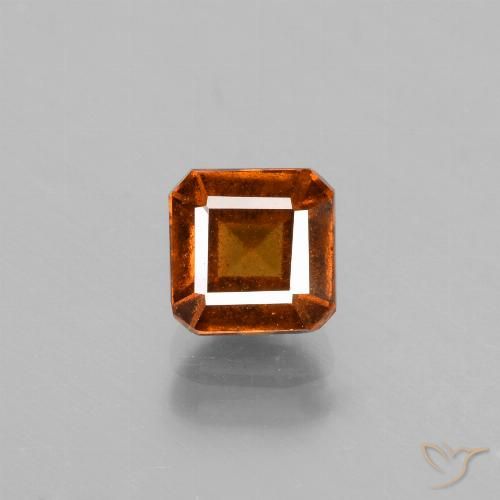 1.49ct Natural Deep Orange Hessonite Garnet, Emerald Cut, VS