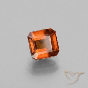 1.49 ct Orange Hessonite Garnet Stone, Natural Hessonite Garnet in Octagon Facet Shape for Sale