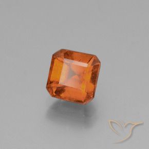1.56 ct Orange Hessonite Garnet Stone, Natural Hessonite Garnet in Octagon Facet Shape for Sale