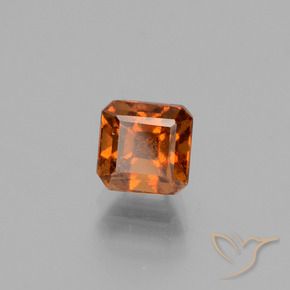 1.41 ct Orange Hessonite Garnet Stone, Natural Hessonite Garnet in Octagon Facet Shape for Sale
