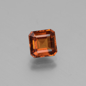 Amber Orange Hessonite Garnet Gem - 1.2ct Octagon Facet (ID: 431442)
