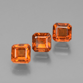 Naranja rojizo Granate Hesonita Gema - 0.8ct Forma octagonal (ID: 431444)