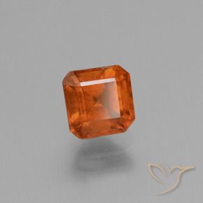 1.50 ct Orange Hessonite Garnet Stone, Natural Hessonite Garnet in Octagon Facet Shape for Sale