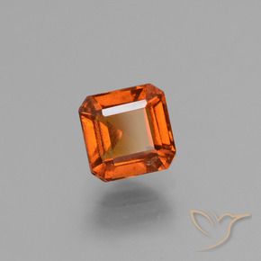 1.56 ct Orange Hessonite Garnet Stone, Natural Hessonite Garnet in Octagon Facet Shape for Sale
