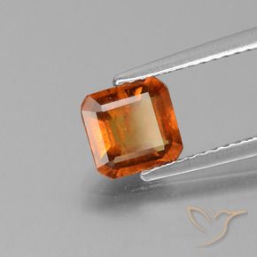 1.38 ct Orange Hessonite Garnet Stone, Natural Hessonite Garnet in Octagon Facet Shape for Sale