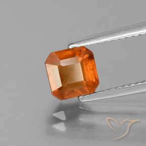 1.69 ct Orange Hessonite Garnet Stone, Natural Hessonite Garnet in Octagon Facet Shape for Sale