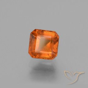 1.67 ct Orange Hessonite Garnet Stone, Natural Hessonite Garnet in Octagon Facet Shape for Sale