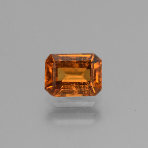 1.29 ct Orange Hessonite Garnet Gemstone, Hessonite Garnet Gem in Octagon Facet Shape for Sale.