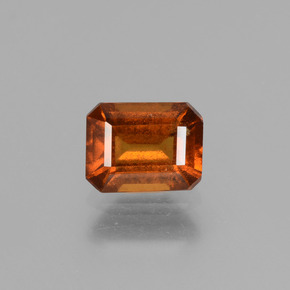 1.46 ct Orange Hessonite Garnet Gemstone, Hessonite Garnet Gem in Octagon Facet Shape for Sale.