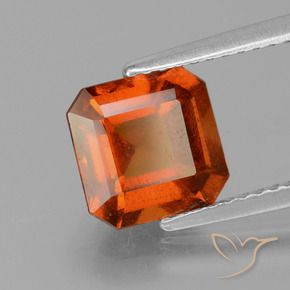 2.59 ct Orange Hessonite Garnet Stone, Natural Hessonite Garnet in Octagon Facet Shape for Sale