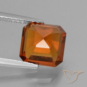 Hessonite Garnet Gemstone in 8 x 8 mm (calibrated) Size for Sale, Hessonite Garnet Stone in Reddish Orange Color