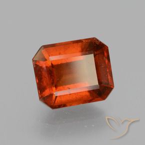 2.65 ct Orange Hessonite Garnet Stone, Natural Hessonite Garnet in Octagon Facet Shape for Sale