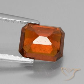 Hessonite Garnet Gemstone in 8.4 x 6.9 mm Size for Sale, Hessonite Garnet Stone in Deep Orange Color