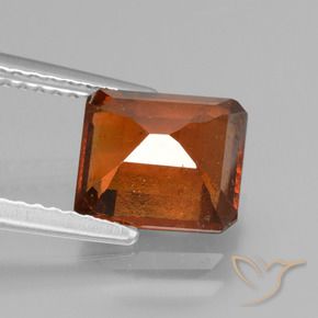 Hessonite Garnet Gemstone in 8.1 x 7.1 mm Size for Sale, Hessonite Garnet Stone in Fire Orange Color