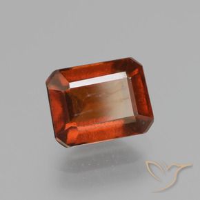 2.50 ct Orange Hessonite Garnet Stone, Natural Hessonite Garnet in Octagon Facet Shape for Sale