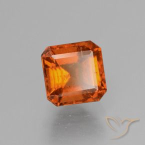 1.64 ct Orange Hessonite Garnet Stone, Natural Hessonite Garnet in Octagon Facet Shape for Sale