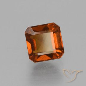 1.76 ct Orange Hessonite Garnet Stone, Natural Hessonite Garnet in Octagon Facet Shape for Sale