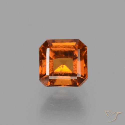 0.92ct Natural Reddish Orange Hessonite Garnet, Emerald Cut, VS