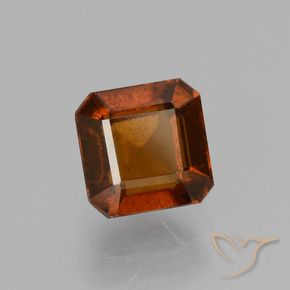 1.62 ct Orange Hessonite Garnet Stone, Natural Hessonite Garnet in Octagon Facet Shape for Sale