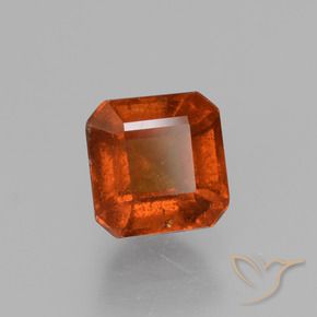 1.59 ct Orange Hessonite Garnet Stone, Natural Hessonite Garnet in Octagon Facet Shape for Sale