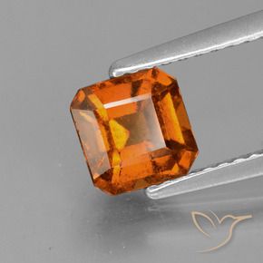 1.29 ct Orange Hessonite Garnet Stone, Natural Hessonite Garnet in Octagon Facet Shape for Sale