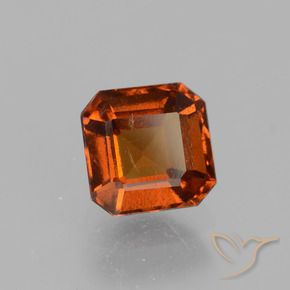 1.35 ct Orange Hessonite Garnet Stone, Natural Hessonite Garnet in Octagon Facet Shape for Sale