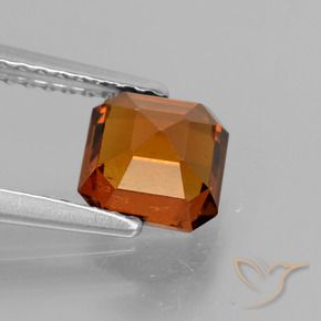 Hessonite Garnet Gemstone in 6 x 6 mm (calibrated) Size for Sale, Hessonite Garnet Stone in Deep Orange Color