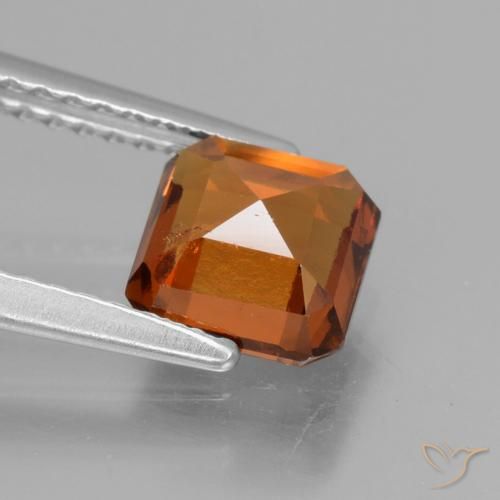 Hessonite Garnet Gemstone in 6 x 6 mm (calibrated) Size for Sale, Hessonite Garnet Stone in Deep Orange Color
