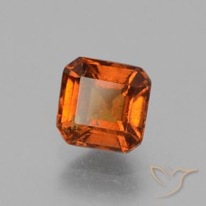 1.60 ct Orange Hessonite Garnet Stone, Natural Hessonite Garnet in Octagon Facet Shape for Sale