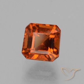 1.80 ct Orange Hessonite Garnet Stone, Natural Hessonite Garnet in Octagon Facet Shape for Sale