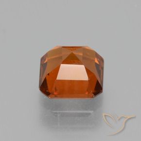 Hessonite Garnet Gemstone in 6.6 x 6.2 mm Size for Sale, Hessonite Garnet Stone in Amber Orange Color