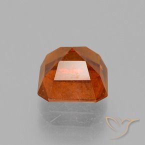 Hessonite Garnet Gemstone in 6.6 x 6.6 mm Size for Sale, Hessonite Garnet Stone in Amber Orange Color