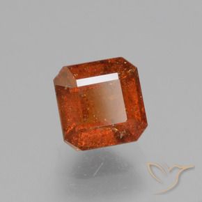 1.61 ct Orange Hessonite Garnet Stone, Natural Hessonite Garnet in Octagon Facet Shape for Sale