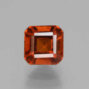1.70 ct Orange Hessonite Garnet Gemstone, Hessonite Garnet Gem in Octagon Facet Shape for Sale.