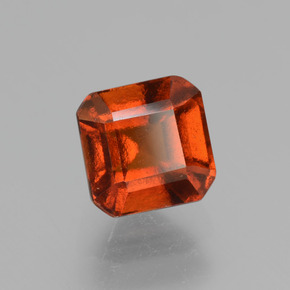 1.70 ct Orange Hessonite Garnet Stone, Natural Hessonite Garnet in Octagon Facet Shape for Sale