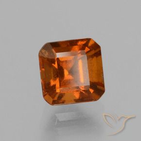 1.57 ct Orange Hessonite Garnet Stone, Natural Hessonite Garnet in Octagon Facet Shape for Sale