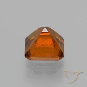 Hessonite Garnet Gemstone in 6.3 x 6.3 mm Size for Sale, Hessonite Garnet Stone in Deep Orange Color