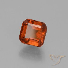 1.43 ct Orange Hessonite Garnet Stone, Natural Hessonite Garnet in Octagon Facet Shape for Sale