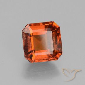 2.18 ct Orange Hessonite Garnet Stone, Natural Hessonite Garnet in Octagon Facet Shape for Sale