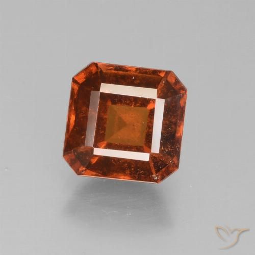 2.13ct Natural Amber Orange Hessonite Garnet, Emerald Cut, VS