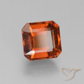 2.13 ct Orange Hessonite Garnet Stone, Natural Hessonite Garnet in Octagon Facet Shape for Sale
