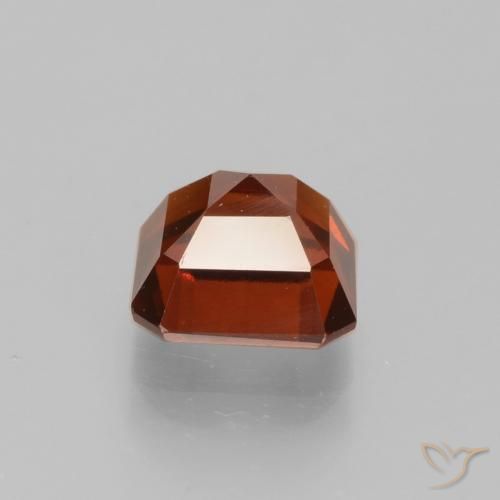 Hessonite Garnet Gemstone in 6.9 x 6.7 mm Size for Sale, Hessonite Garnet Stone in Deep Reddish Orange Color