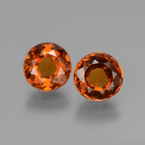 1.5ct Round Facet Cinnamon Orange Hessonite Garnet Gem for sale 1.5ct Round Facet Cinnamon Orange Hessonite Garnet Gem (ID: 432723)