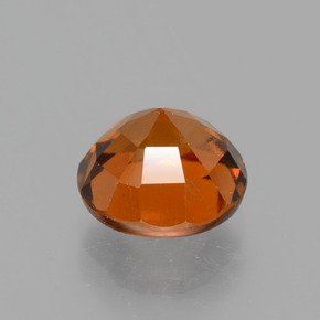 Hessonite Garnet Gemstone in 7.3 mm Size for Sale, Hessonite Garnet Stone in Cinnamon Orange Color